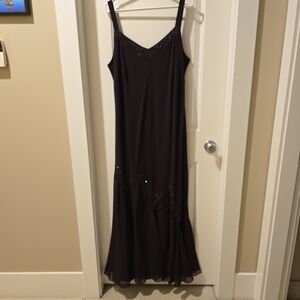 David's Bridal Black Maxi Dress